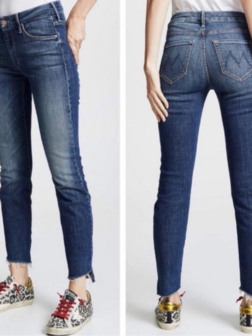 MOTHER The Looker Ankle Step Fray Jeans Size 29